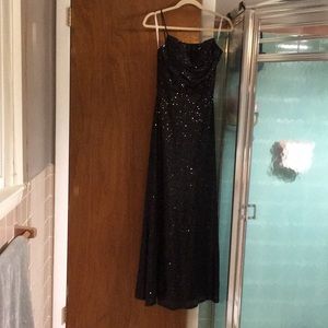 Black sequin cocktail dress